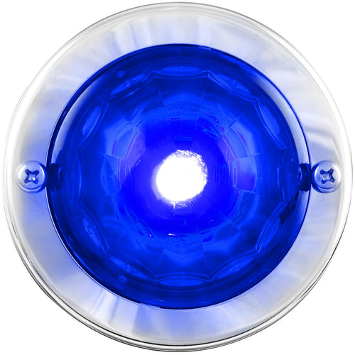 Grand General Blue/Blue Mini Super Star Watermelon LED Sealed Light with Stainless Steel Bezel