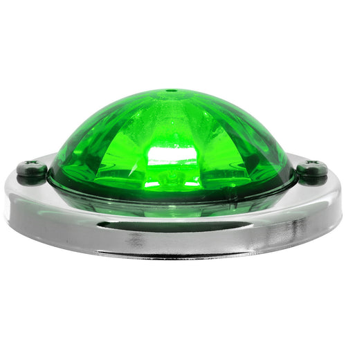 Grand General Green/Green Mini Super Star Watermelon LED Sealed Light with Stainless Steel Bezel