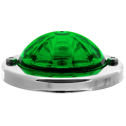 Grand General Green/Green Mini Super Star Watermelon LED Sealed Light with Stainless Steel Bezel