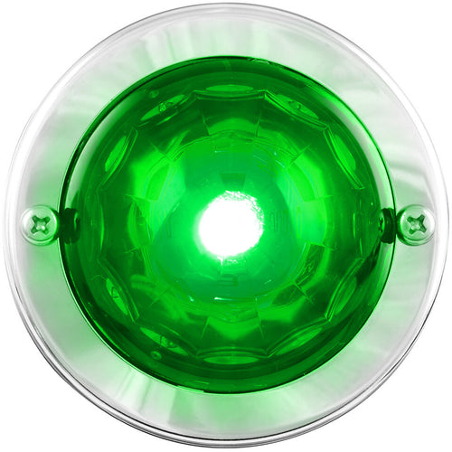 Grand General Green/Green Mini Super Star Watermelon LED Sealed Light with Stainless Steel Bezel
