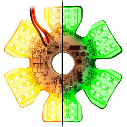 Ultra Thin Hex Air Cleaner Dual Color LED Light Amber Green