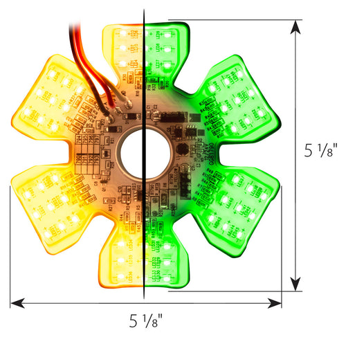 Ultra Thin Hex Air Cleaner Dual Color LED Light Amber Green