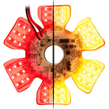 Grand General Ultra Thin Hex Air Cleaner Led Light Red/Amber 3 Wires (Filter)
