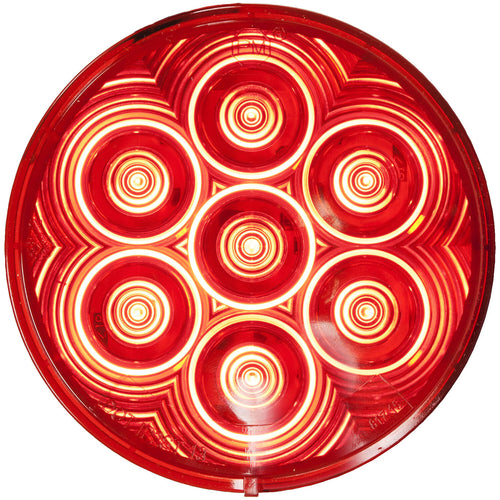 Peterson LED Stop/Turn/Tail, Round, Grommet-Mount, Kit, 4″, Red
