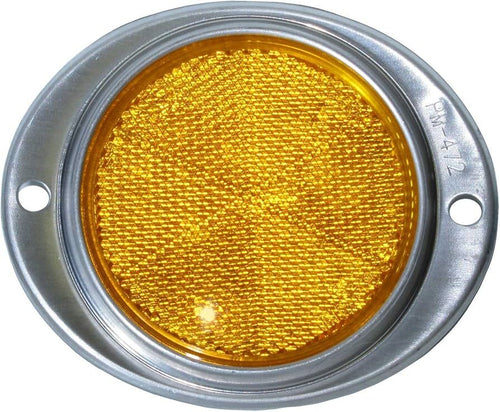 Peterson Aluminum Oval Reflector Amber 3"