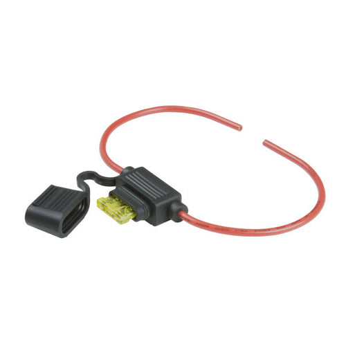 Grote Standard Blade Fuse Holder 14 Gauge, w/ Protective Cap & 20A Fuse