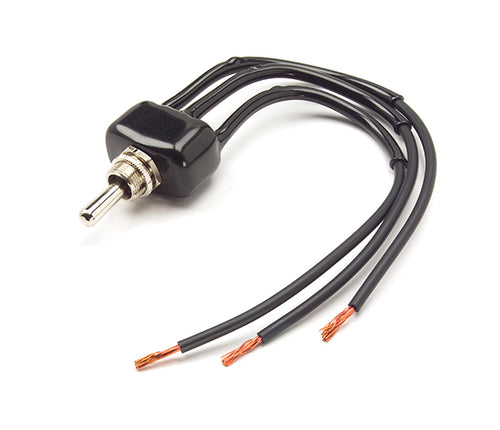 Momentary Toggle Switches  Mom On/Off/Mom On, 3 Wire, 20A, w/ 8" Wire Lead