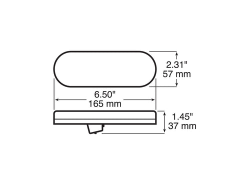 Peterson Amber Sequential AMP Oval Auxiliary / Marker Light