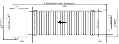 Dinex Exhaust Flex, D3S for Volvo *** Clamps & Gaskets included ***