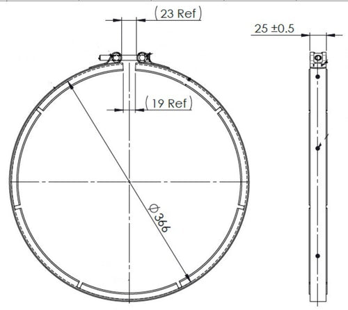 Exhaust Clamp, VeeFit, Mack/Volvo