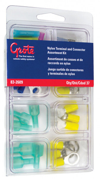 Grote Nylon Terminal & Connector Assortment Kit, 37 Pack