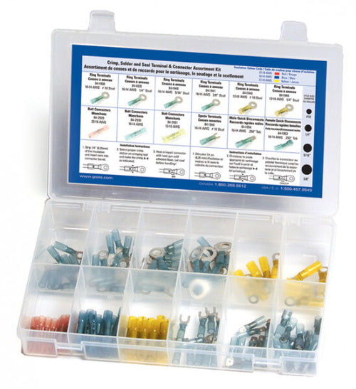 Grote Heat Shrink Kit 120 Crimp, Solder & Seal Terminals & Connectors