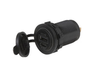 Grote Dual USB Socket, Type A + C, Power Delivery, Round, 12/24 V