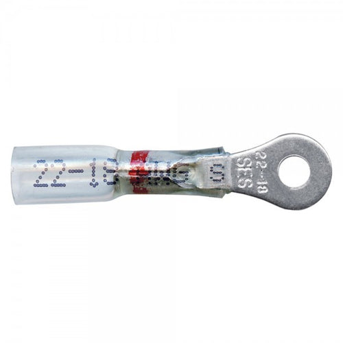 Grote Crystal Clear Heat Shrink Ring, 22-18 Ga, #6, Pk 15