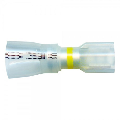 Grote Crystal Clear Heat Shrink Female Disconnect, 12-10 Ga, .250", Pk 15