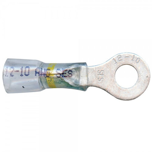 Grote Crystal Clear Heat Shrink Ring, 12-10 Ga, 1/4", Pk 15