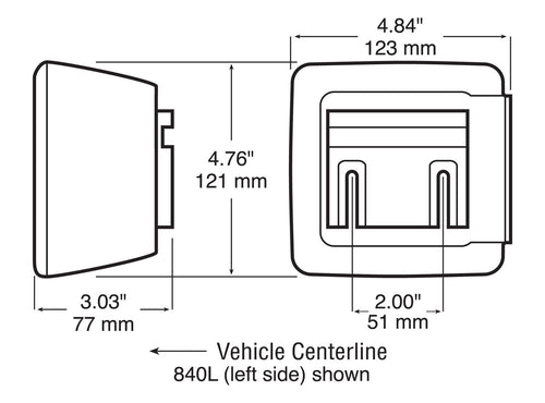 Under 80 inch Wide Trailer Rear Led Light Kit