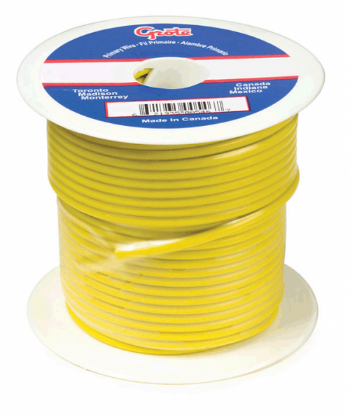 Grote 100' Yellow General Purpose Thermo Plastic Wire Gauge: 16 GA