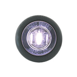 1" Dia. Mini Push/Screw-in Wide Angle LED Marker Light w/ Grommet White