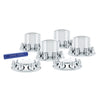 Chrome Dome Axle Cover Combo Kit With 33mm Standard thread-on  Nut Cover & Nut Cover Tool