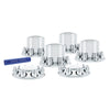 Chrome Dome Axle Cover Combo Kit With 33mm Standard Screw-On Nut Cover & Nut Cover Too