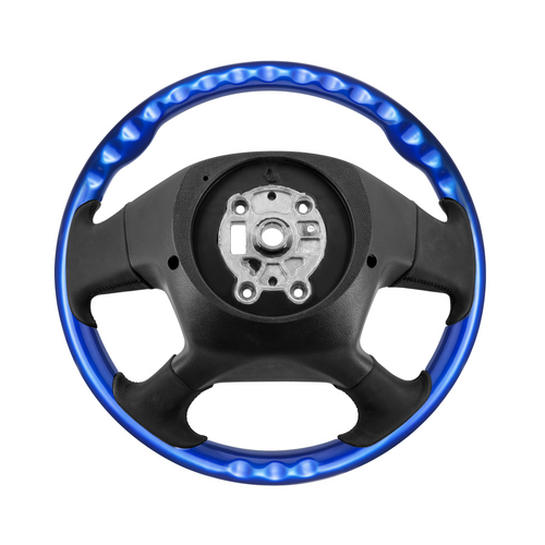 18" YourGrip Wood Candy Color Steering Wheel For 2018-2026 Freightliner Cascadia-Indigo Blue
