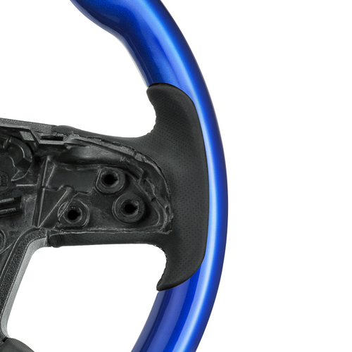 18" YourGrip Wood Candy Color Steering Wheel For 2018-2026 Freightliner Cascadia-Indigo Blue