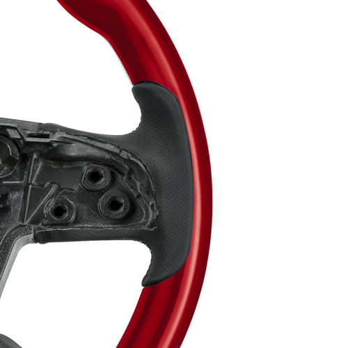 18" YourGrip Wood Candy Color Steering Wheel For 2018-2026 Freightliner Cascadia-Candy Red