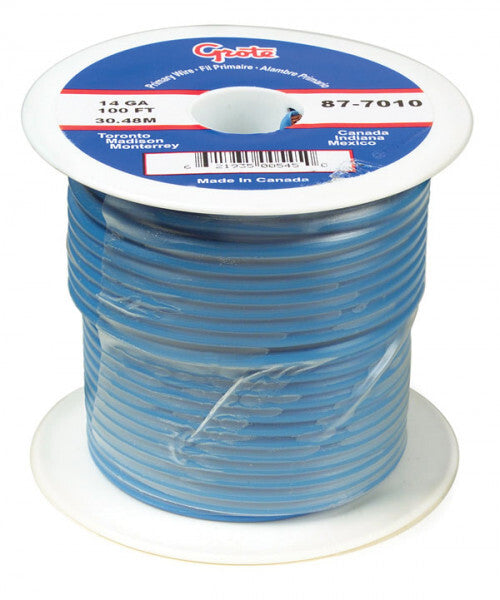 Grote 100' Blue General Purpose Thermo Plastic Wire 14 GA