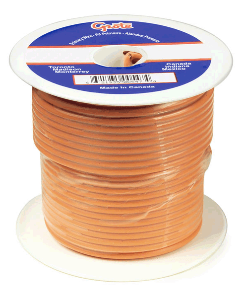 Grote 25' Orange General Purpose Thermo Plastic Wire Gauge: 14 GA