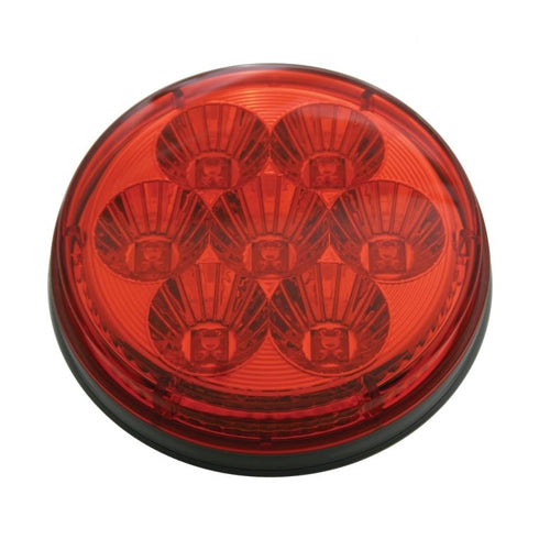 7 LED 4" Reflector Stop, Turn & Tail Light - Red LED/Red Lens