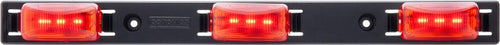 Red identification light bar, single wire, self grounding, clam