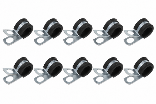 Grote Vinyl Insulated Steel Clamps 1/4" Diameter, 5 Pack