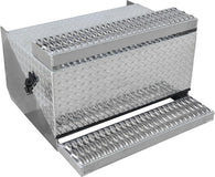 Battery Box Fits Peterbilt 379 Style, Diamond Plate With Steps