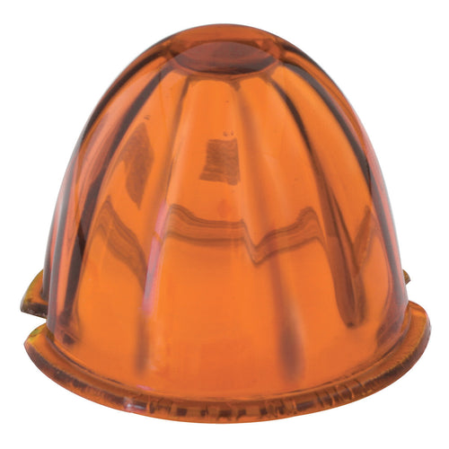 Dark Amber  3.5" Watermelon Style Glass Lens