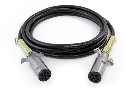Tramec Standard Straight Cable with Zinc Plugs, 1/10-6/12 GA Black Jacket, 15ft