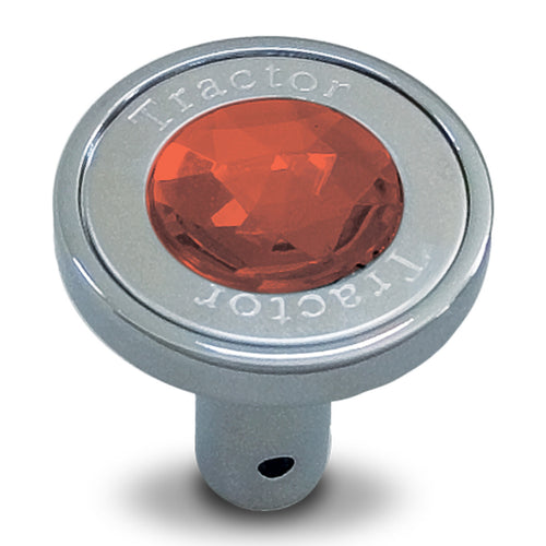 Grand General Red Tractor Pin Hole Style Air Control Knob with Crystal on Top