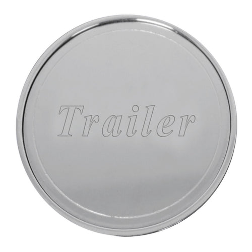 Stick-On Plate Only Trailer Stainless Steel for Knob