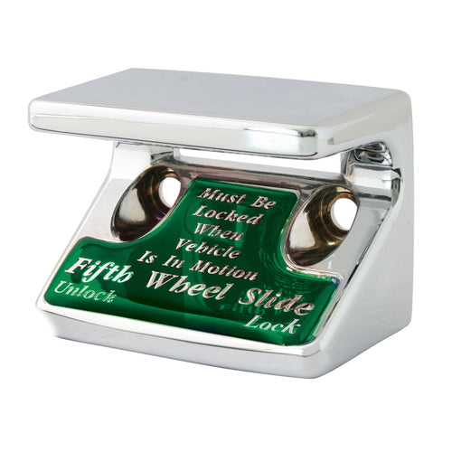 Chrome Plastic Switch Guard W/Green 5Th Wheel fits Freightliner
