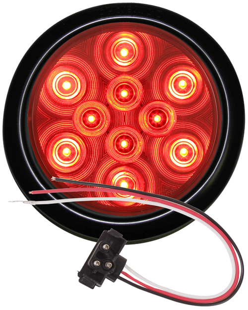 Red stop/turn/tail light kit with  grommet and  pigtail, PL-3 connection, 12V