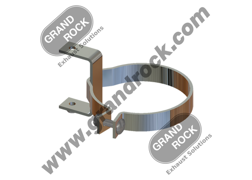 5" Stack Slide Mount Bracket 3" Wide Chrome Fits Kenworth & Peterbilt Right Side