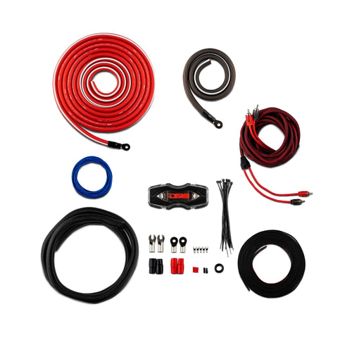 DS18 0-GA CCA Amplifier Installation Kit - RED