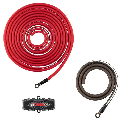 DS18 0-GA CCA Amplifier Installation Kit - RED