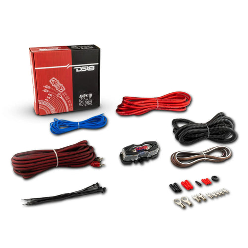 DS18 8-GA CCA Amplifier Installation Kit - RED
