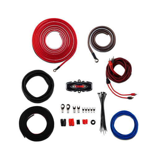 DS18 8-GA CCA Amplifier Installation Kit - RED