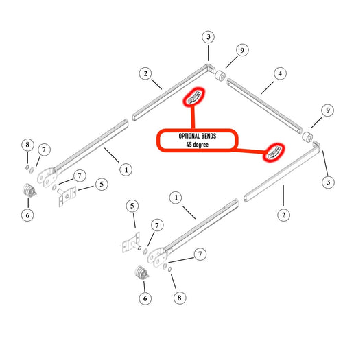 Aluminum Arm Set with Springs & Hardware, 5 Spring for Trucks up to 28’