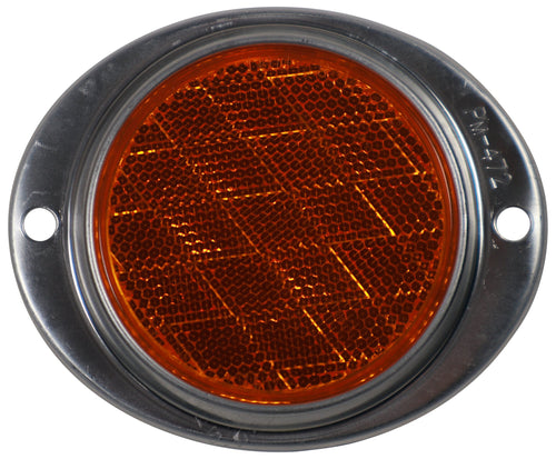 Peterson Aluminum Oval Reflector Amber 3"