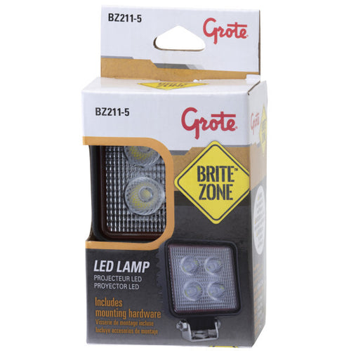 Grote 1100 Raw Lumens, Small Square Voltage: 10-30 VDC