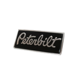 Peterbilt Rectangular Black Chrome Engraved Emblem