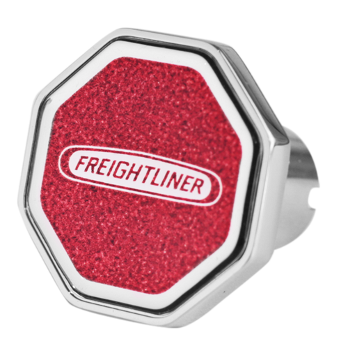 Freightliner Logo Octagon Knob Metallic Red
